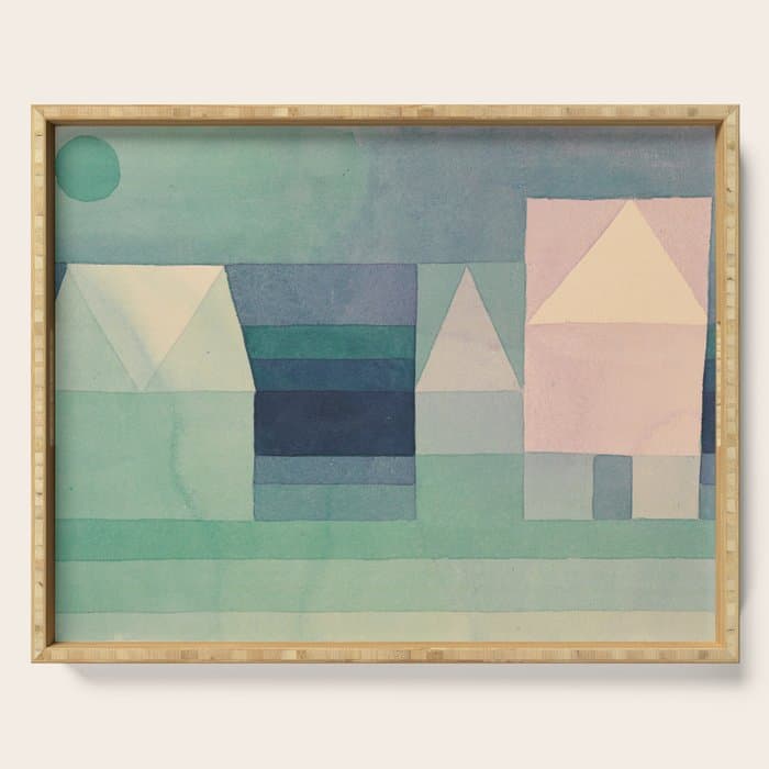 Paul Klee "Three Houses 1922" Serving Tray