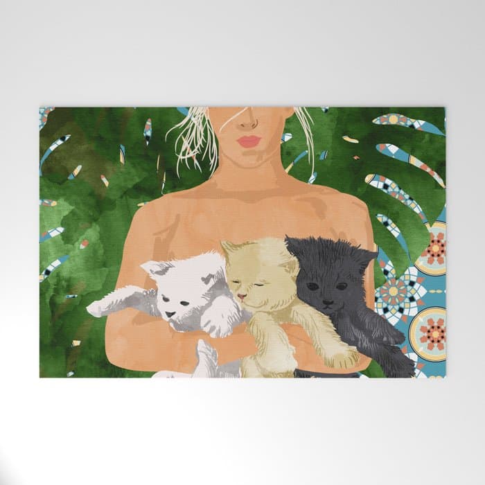 Morocco Vacay #illustration #painting Welcome Mat