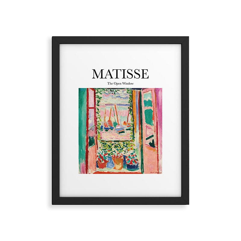 The Open Window by Henri Matisse - Artwork Design Framed Art Print