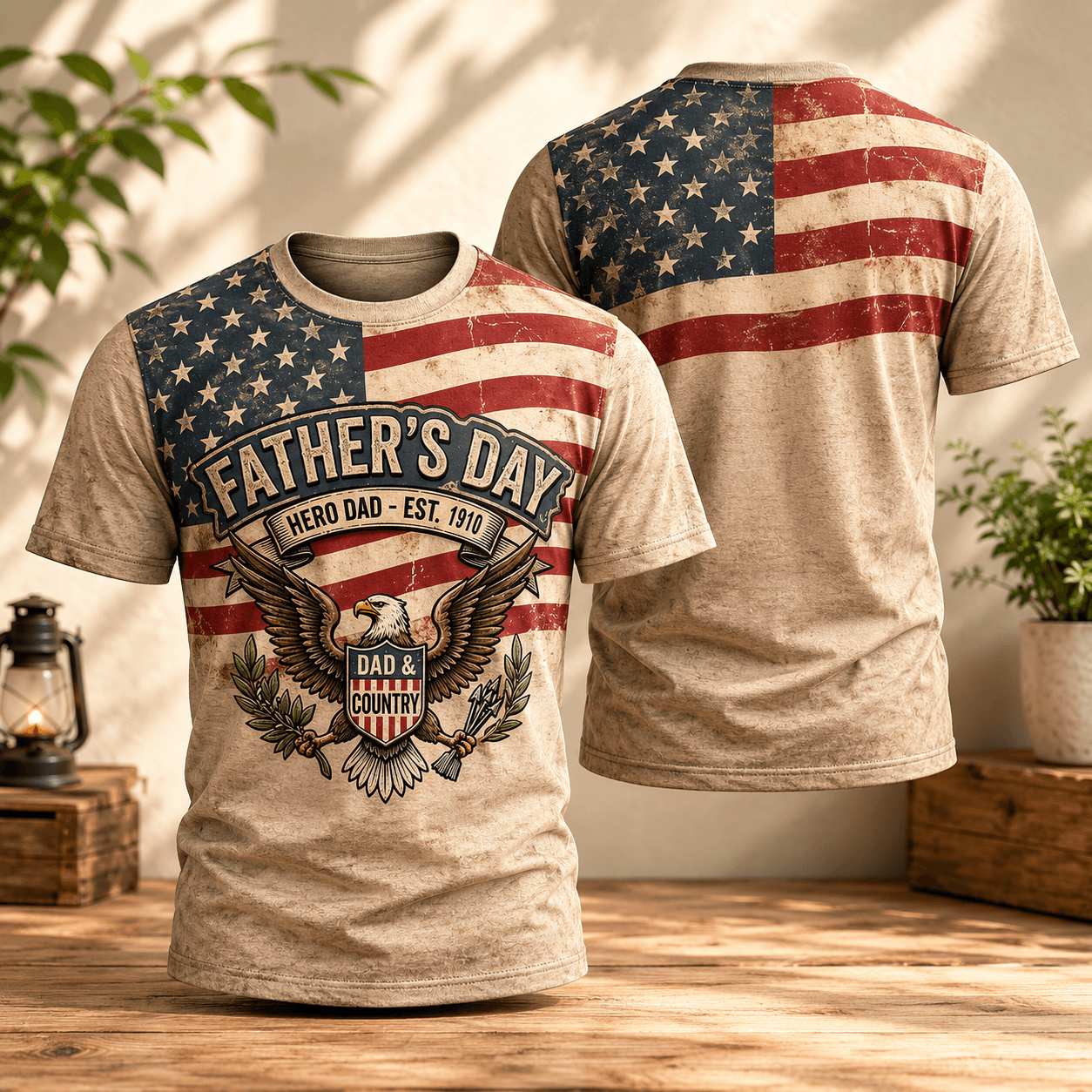 Fathers Day Hero Dad T Shirt