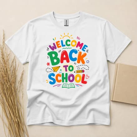 Welcome Back To School – Colorful Fun Learning Typography Design