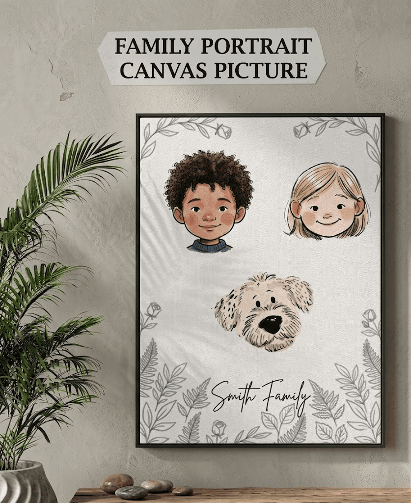 Family Portrait Canvas Picture