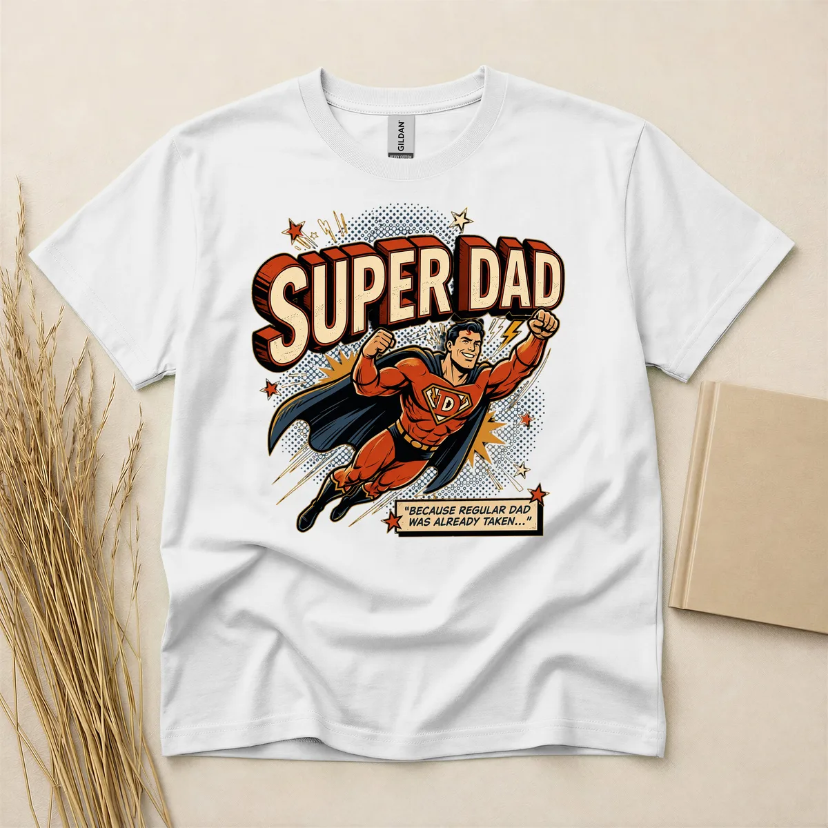 Superhero Dad Fathers Day Graphic T-Shirt