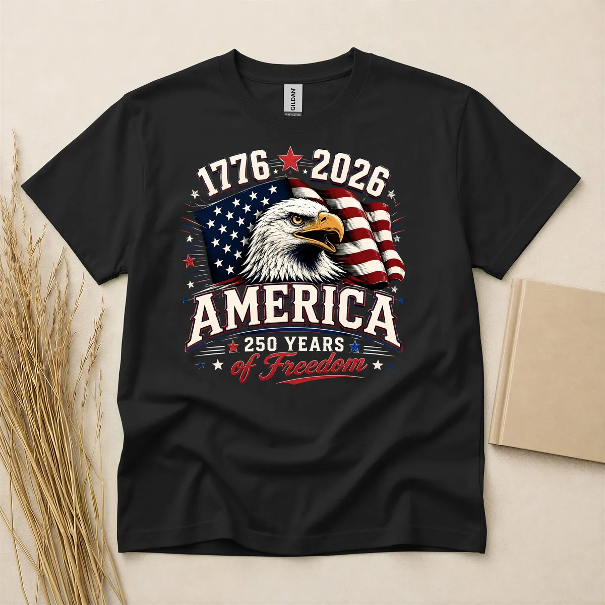 Patriotic Eagle America 250th Anniversary T-Shirt