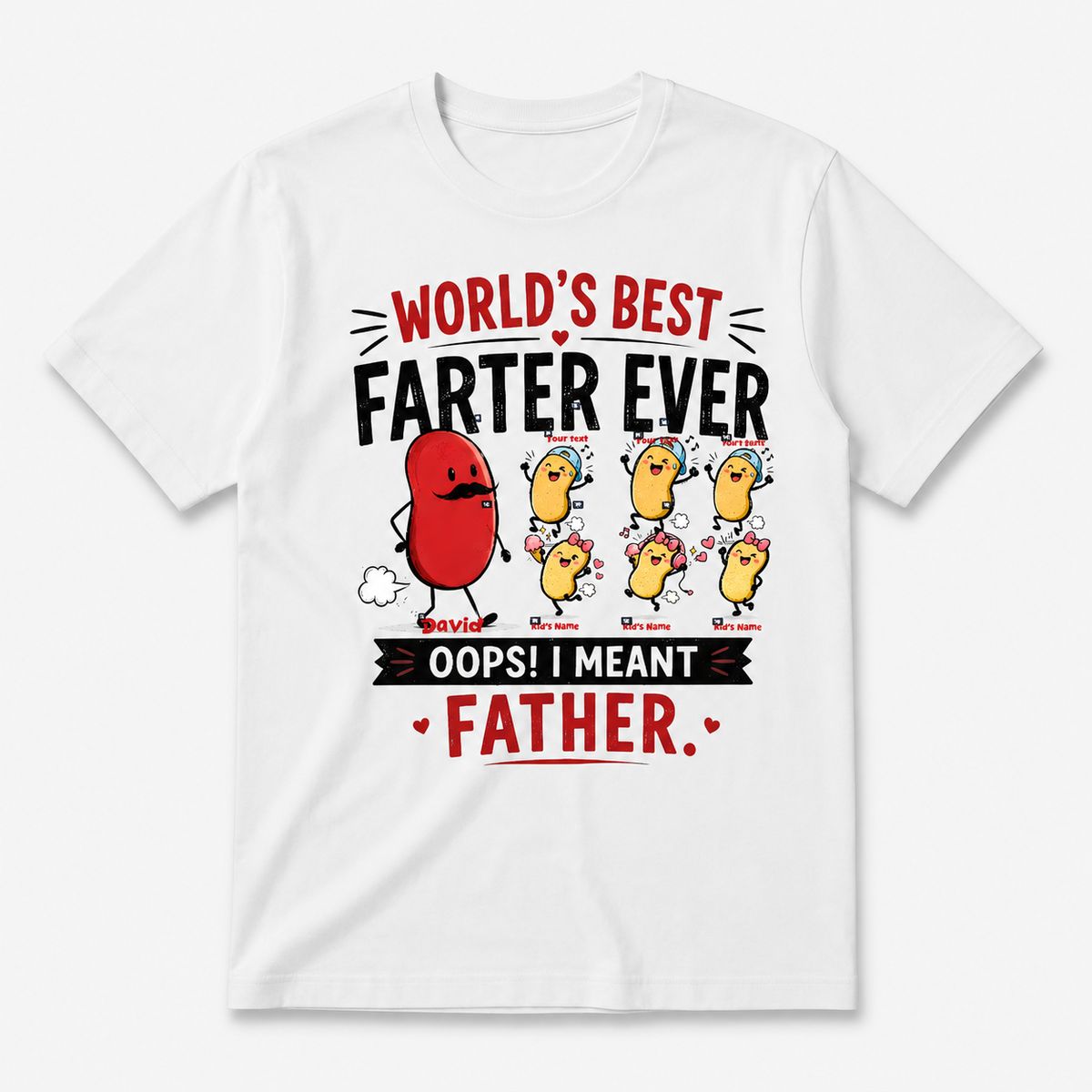 World's Best Father Personalized Shirt, Custom Family Keepsake T-Shirt