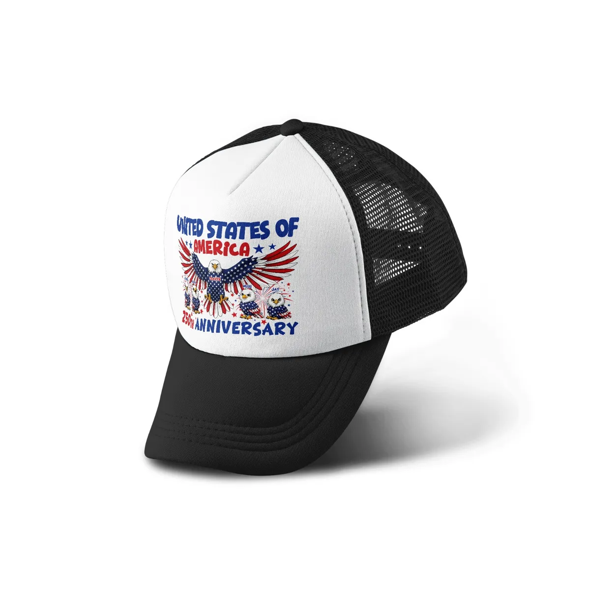 United States of America 250th Anniversary Trucker Hat – Patriotic Eagle USA Cap, America 1776–2026 Celebration Gift, Independence Day Hat