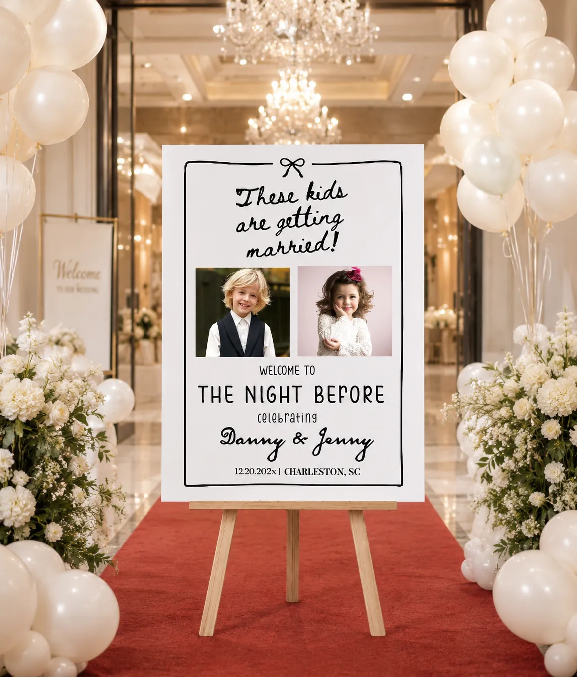 These Kids Are Getting Married Sign, Custom Wedding Welcome Board