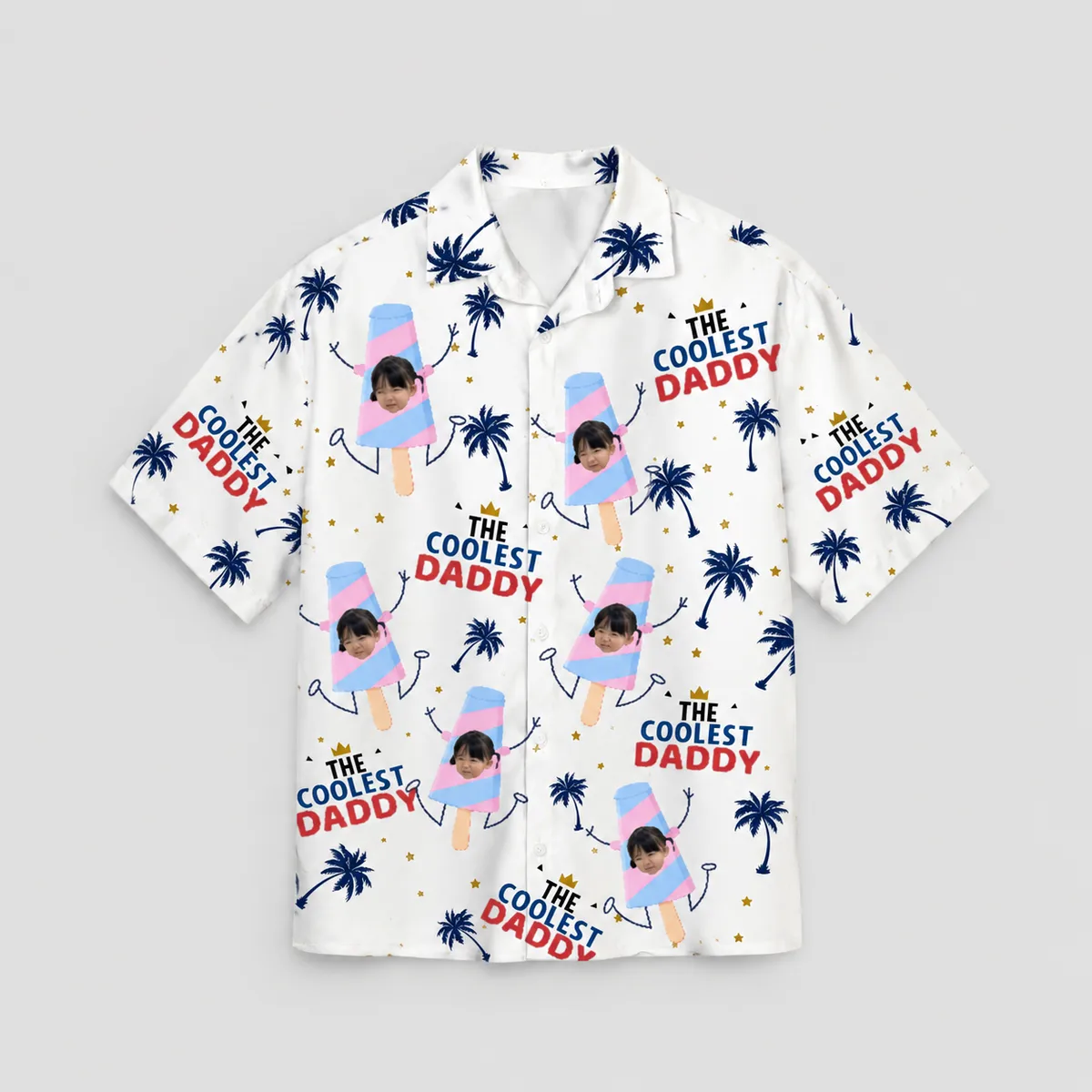 Funny Papa Grandpa Photo Hawaiian Shirt – Custom Tropical Shirt