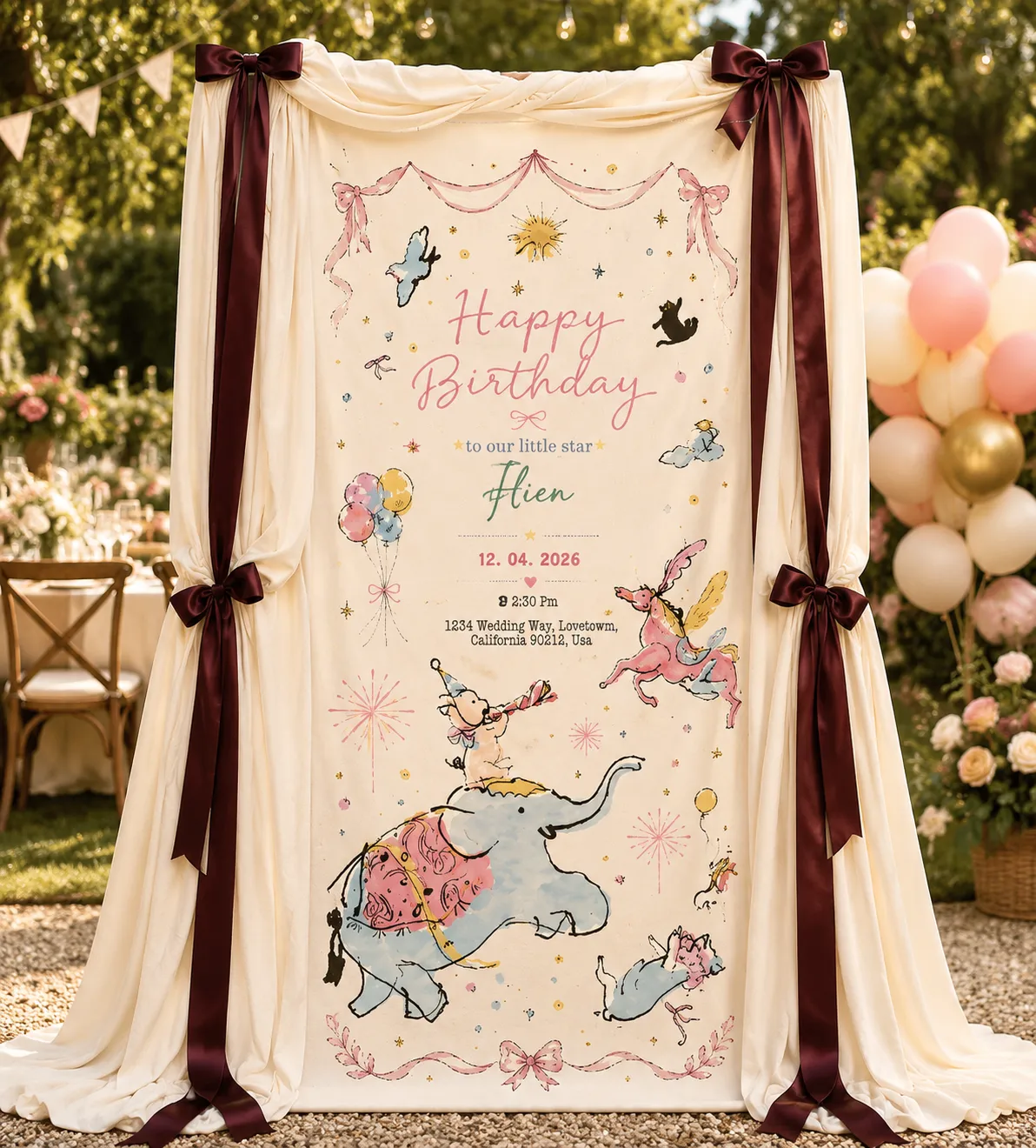 Personalized Birthday "Little Star" Banner