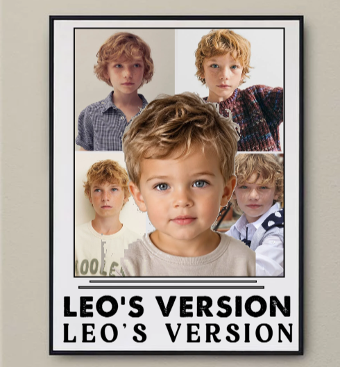 Personalized 4-Photo Version Custom Wall Art Poster