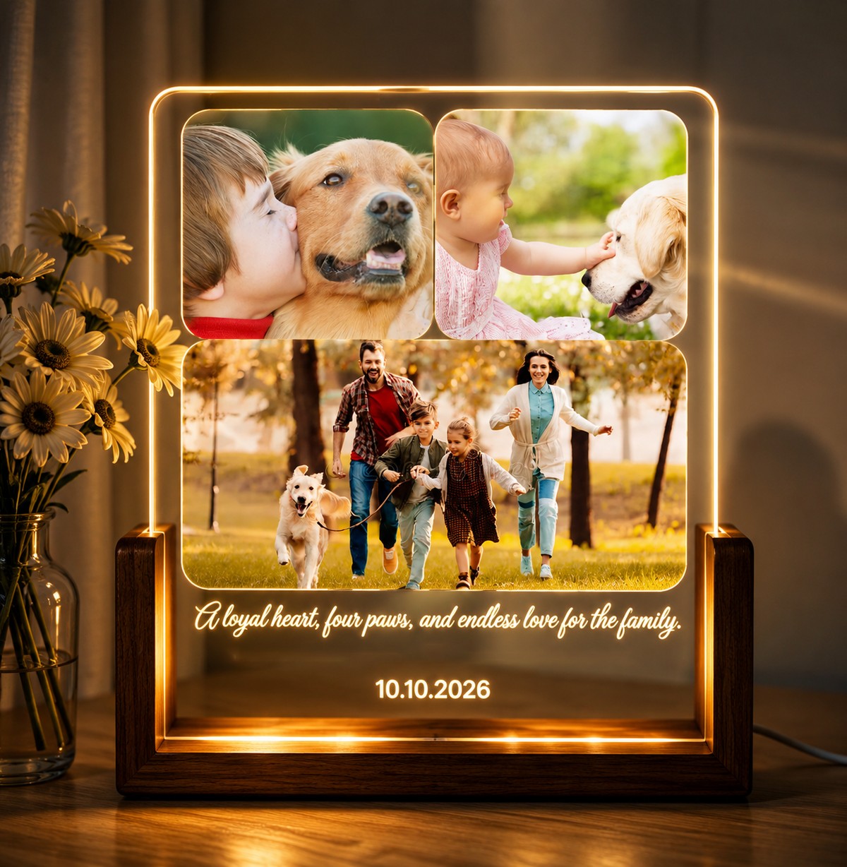 Personalized Memory Photo Lamp – Custom Acrylic LED Frame with Your Images