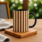 Black and Brown Beige Stripe