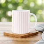 White and Light Pink Stripe