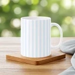 White and Light Blue Stripe