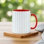Red and Light Blue Stripe
