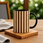 Black-Beige and Brown Stripe
