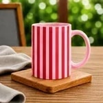 Pink-Pastel Pink and Red Stripe