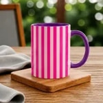 Purple-Pastel Pink and Pink Stripe