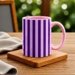 Pink-Pastel Purple and Purple Stripe