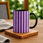 Black-Pastel Purple and Purple Stripe