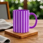 Purple-Pastel Purple and Purple Stripe