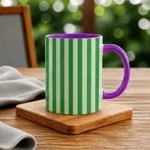 Purple-Pistachio and Green Stripe