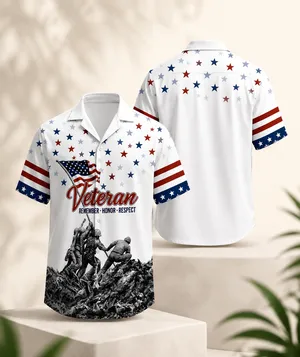 Veteran Remember Honor Respect Hawaiian Shirt