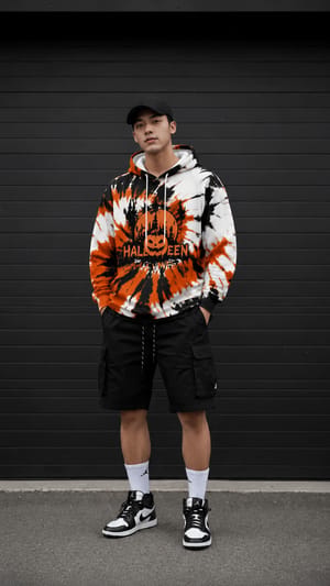 Halloween Tie Dye Hoodie