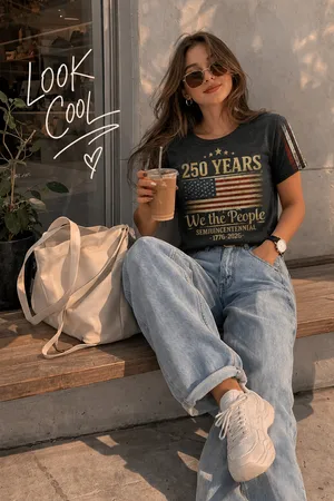 250 Years We The People Patriotic Graphic T-Shirt
