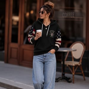 United States Patriotic Eagle Graphic Hoodie