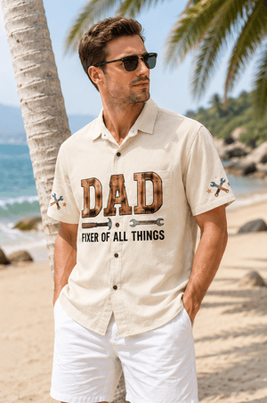 Dad Fixer Of All Things Fathers Day Hawaiian Shirt Gift For Dad