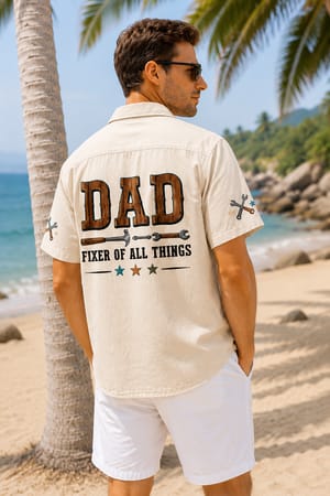 Dad Fixer Of All Things Fathers Day Hawaiian Shirt Gift For Dad