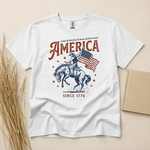 Patriotic USA Rodeo Graphic T-Shirt