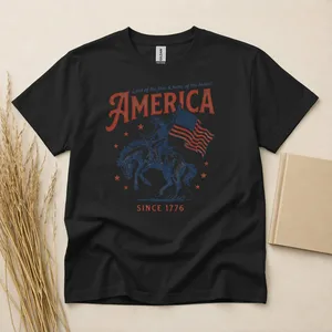 Patriotic USA Rodeo Graphic T-Shirt