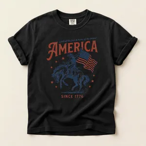 Patriotic USA Rodeo Graphic T-Shirt