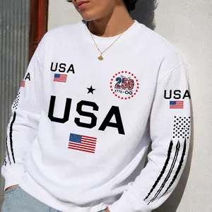 USA 250th Anniversary Patriotic Graphic Sweatshirt