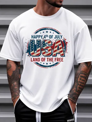 Happy 4th Of July USA Land Of The Free Patriotic Independence Day T-Shirt