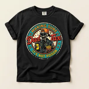 Making Sure Dad Tax It's Not Poison Funny Skeleton Dad Tax Graphic T-Shirt