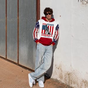 America 250 Years Statue of Liberty Patriotic Hoodie