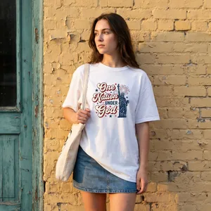 One Nation Under God Patriotic Statue Of Liberty T-Shirt