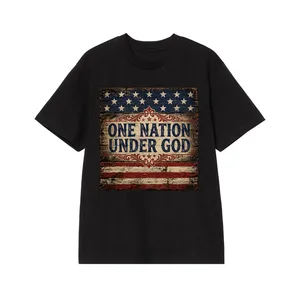 One Nation Under God Rustic American Flag Patriotic T-Shirt