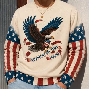 Celebrating 250 Years Freedom Eagle Patriotic Sweatshirt