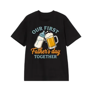 Beer And Bottle First Fathers Day T-Shirt