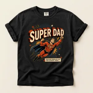Superhero Dad Fathers Day Graphic T-Shirt