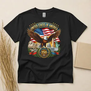 USA 250th Anniversary Patriotic Eagle T-Shirt