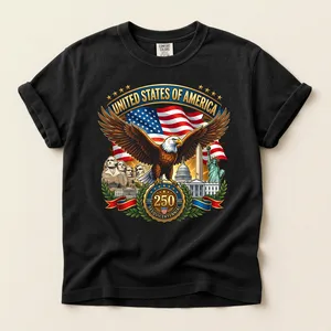 USA 250th Anniversary Patriotic Eagle T-Shirt