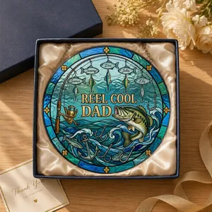 Personalized Reel Cool Dad Fishing Window Hanging Suncatcher