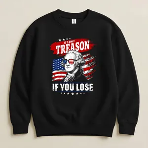 It's Only Treason If You Lose – George Washington Patriotic USA Flag Graphic T-Shirt