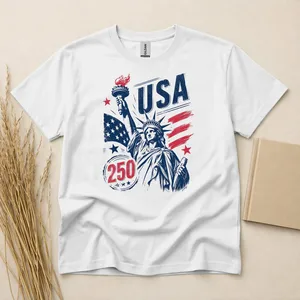 USA 250th Anniversary Statue of Liberty Patriotic T-Shirt – America 250 Celebration Design