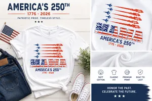 Custom Adult America's 250th Anniversary Shirt, Personalized Adult & Kids Names Patriotic USA 1776-2026
